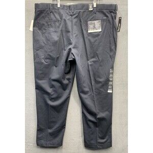 IZOD American Chino Pants Mens Size 46X29 Flat Front Big and Tall Blue Classic